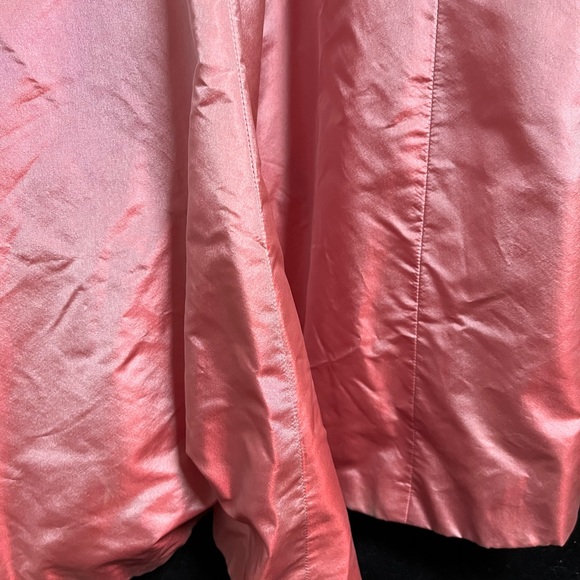 Badgley Mischka Y2K vintage 100% silk gown size 8 coral embellished floor length - Picture 11 of 16